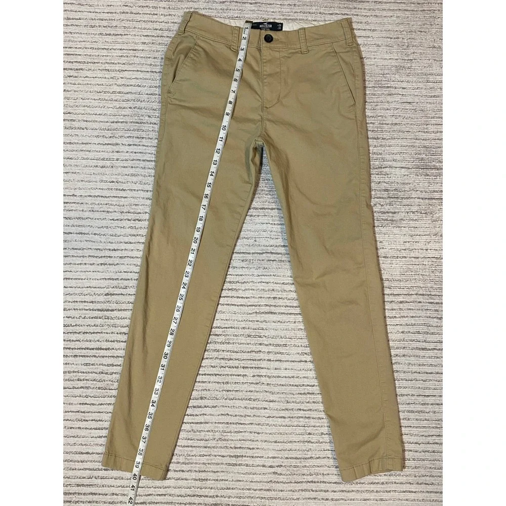 Hollister Mens Skinny Chino Pants Khaki Tan Epic Flex Stretch W29 L32